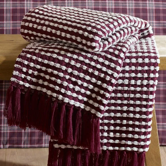 Catherine Lansfield Stab Stitch Throw Blanket 125cm x 150cm 1