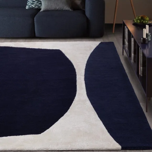 Asiatic Matrix Signature Indigo Wool Rug 1