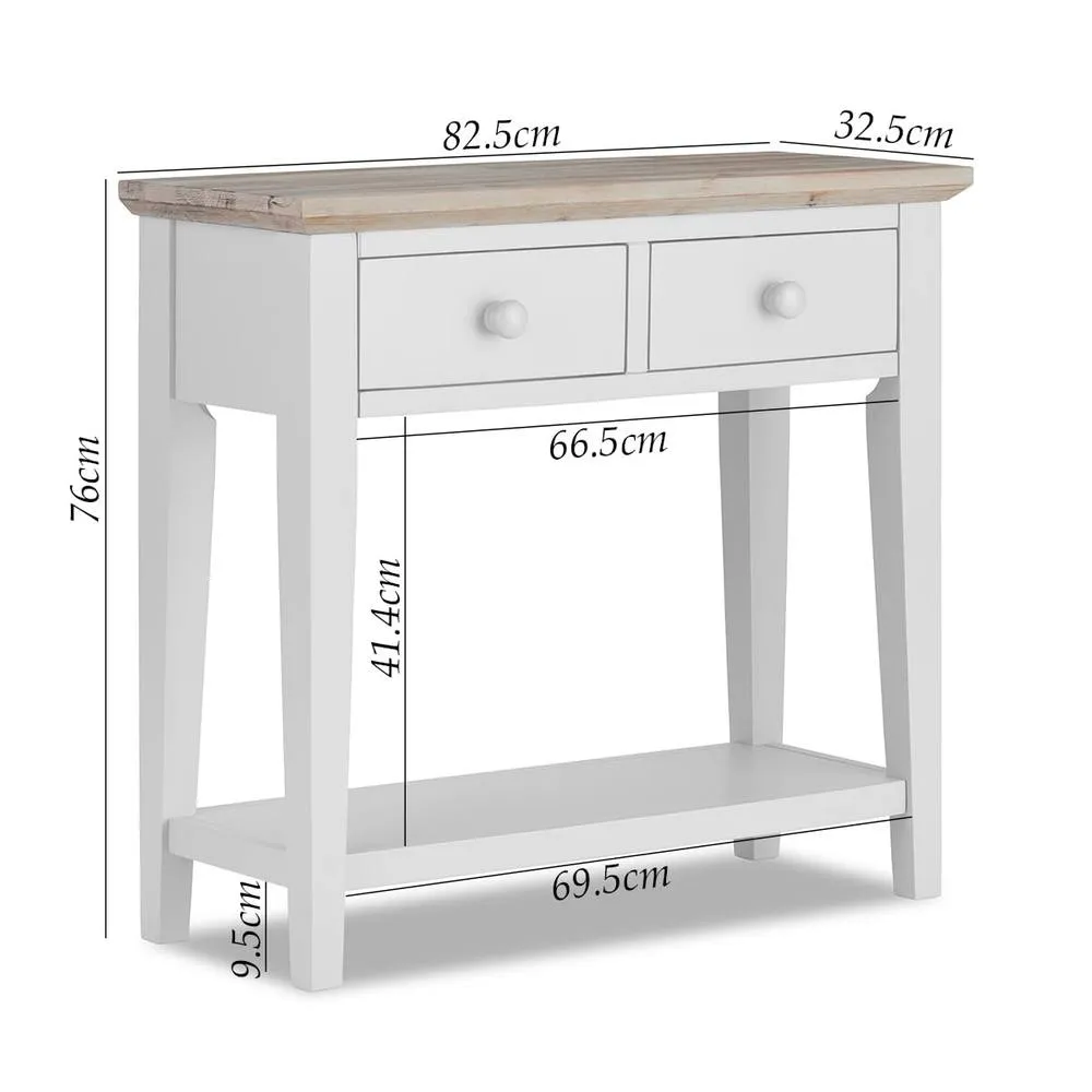 Statement Furniture Florence Console Table with 2 Drawers in White 5