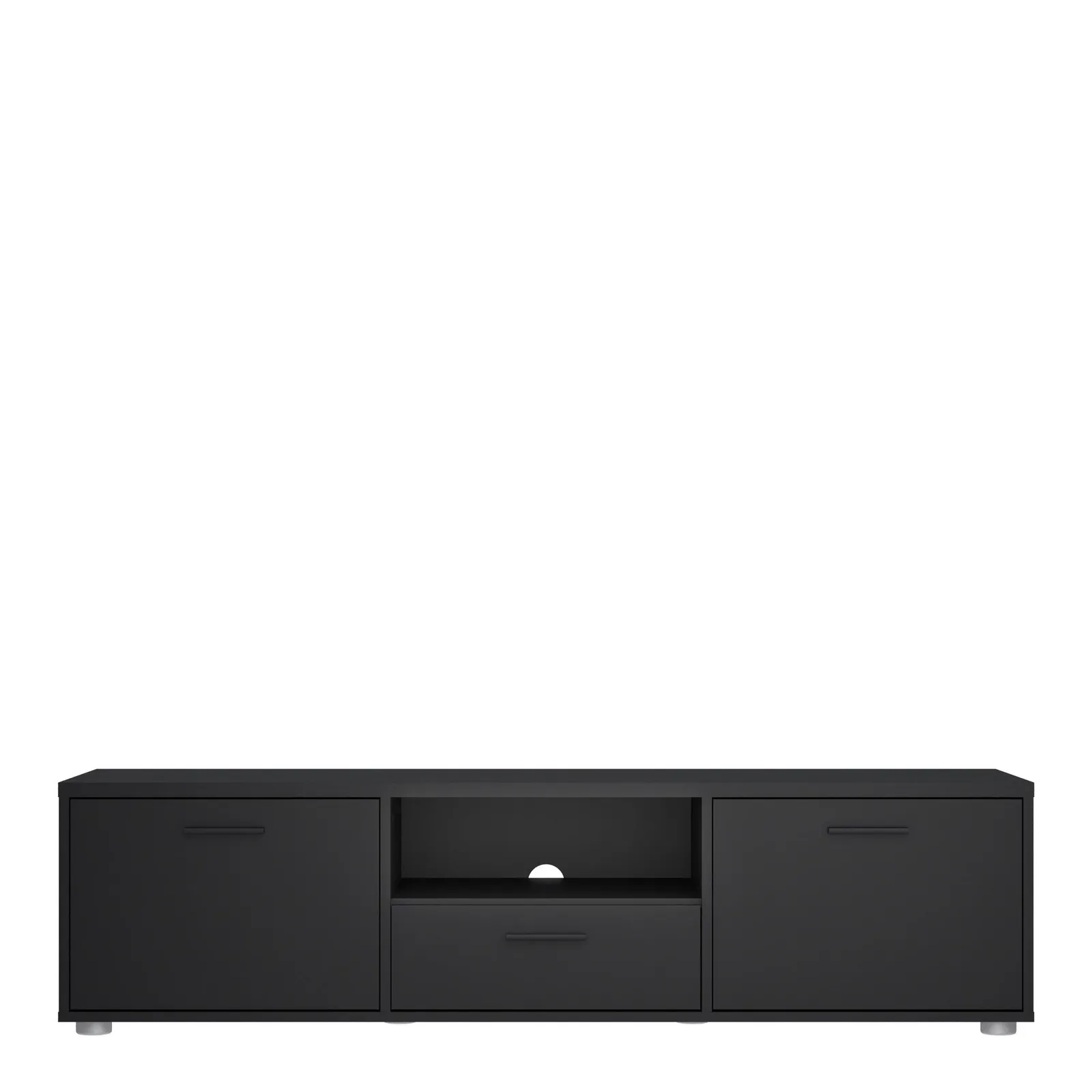Furniture To Go Media TV Unit with 2 Doors 1 Drawer 147cm in Black 2