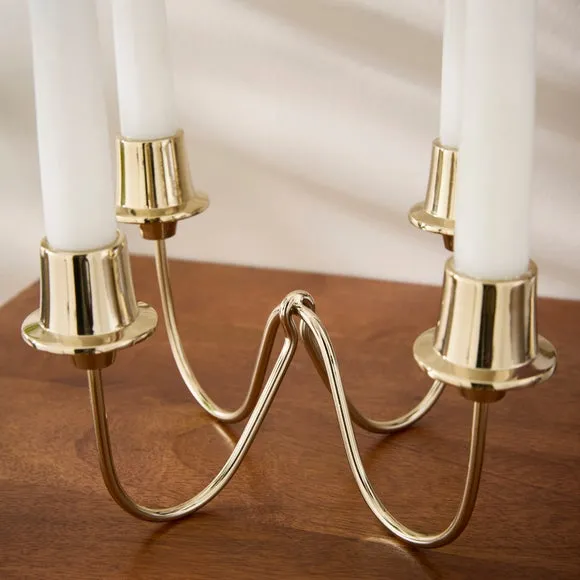 Gold Candelabra Multi Candlestick Holder 2
