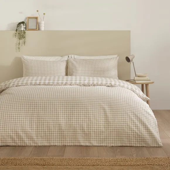 Catherine Lansfield Bamford Gingham Check Polycotton Duvet Cover & Pillowcase Set