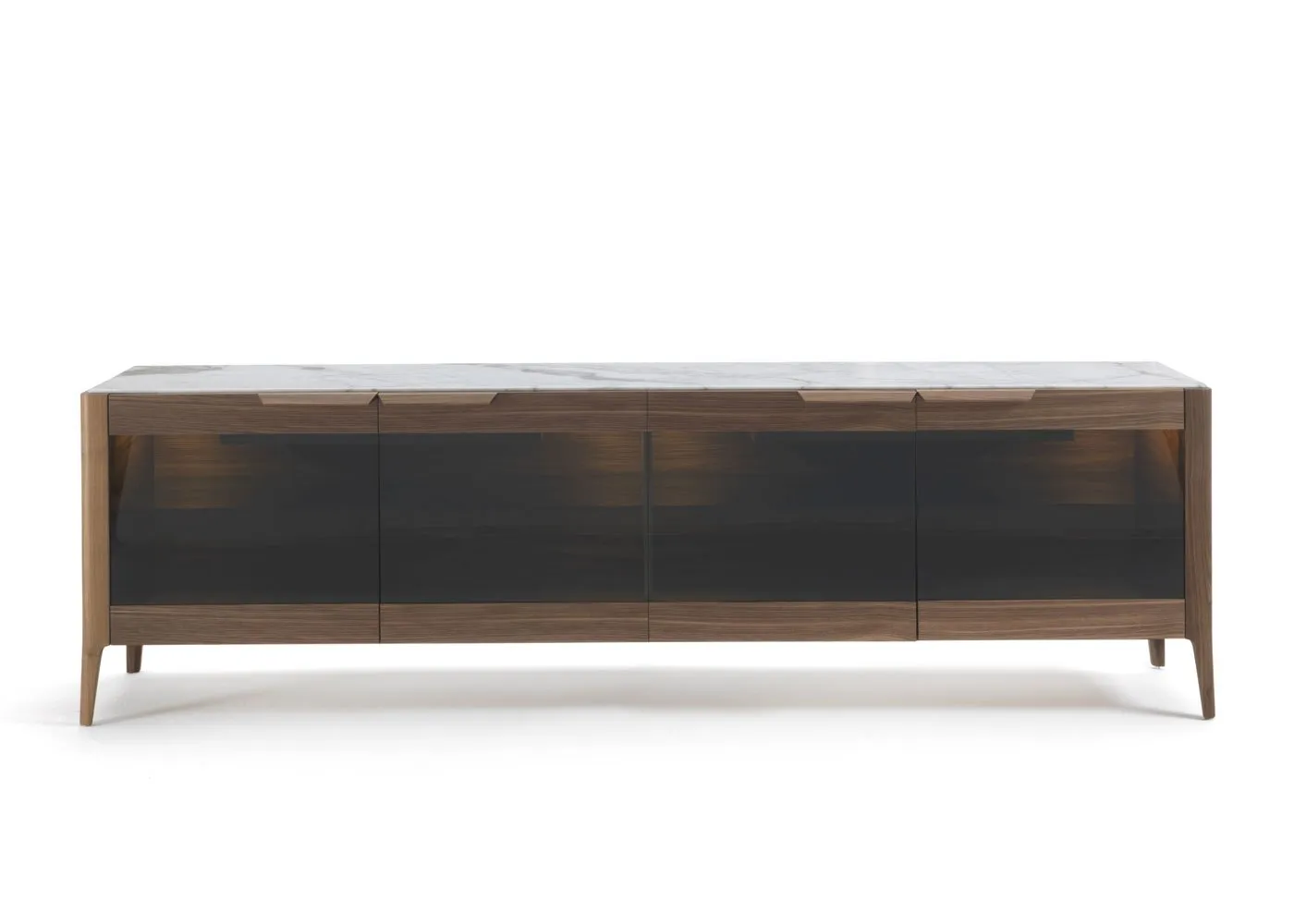 Porada Atlante 5 Sideboard Walnut & Calacatta Oro Marble