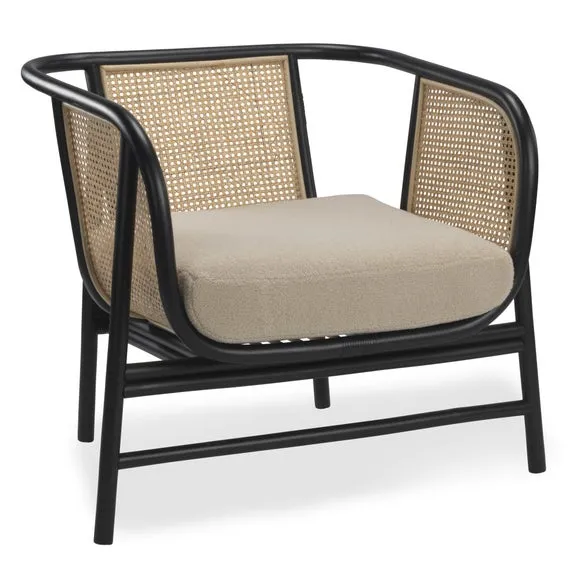 Desser Seoul Rattan Chair with Boucle Cushion 2