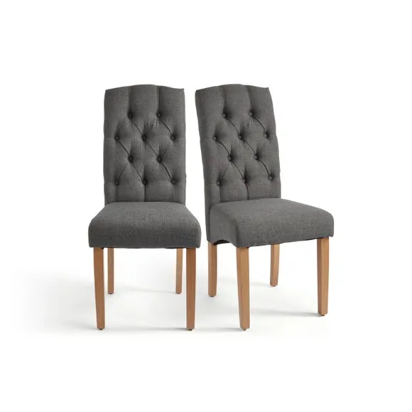 Darcy Set of 2 Dining Chairs, Linen 6