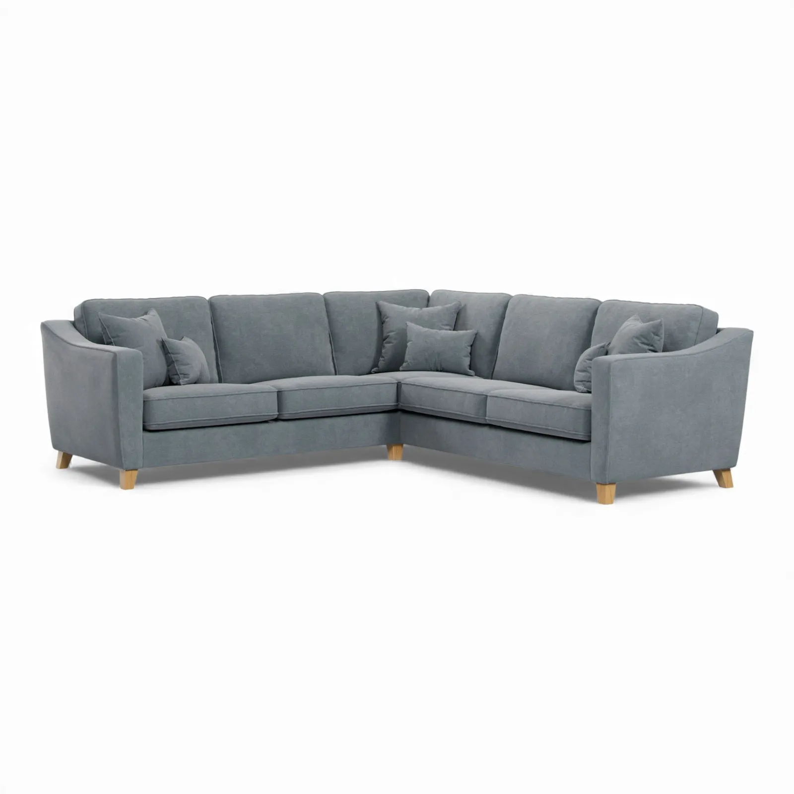 The Great Sofa Company Jackson Large Chenille Corner Sofa in Blue 2