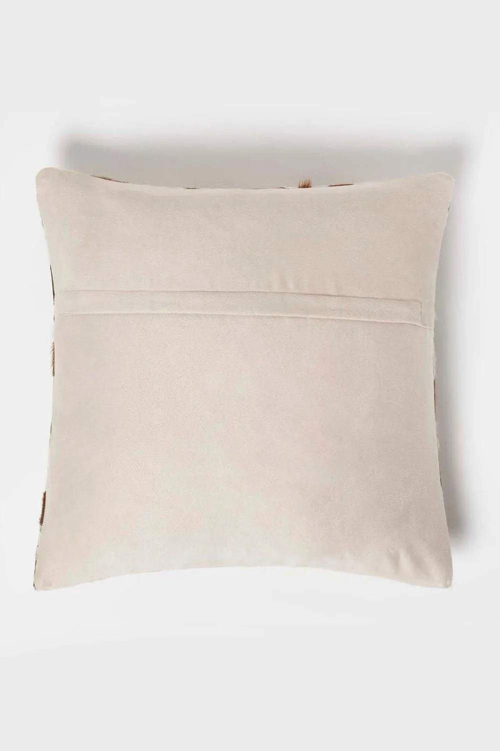 Homescapes Diamond Hide Leather Cushion 45 x 45 cm in Grey 3