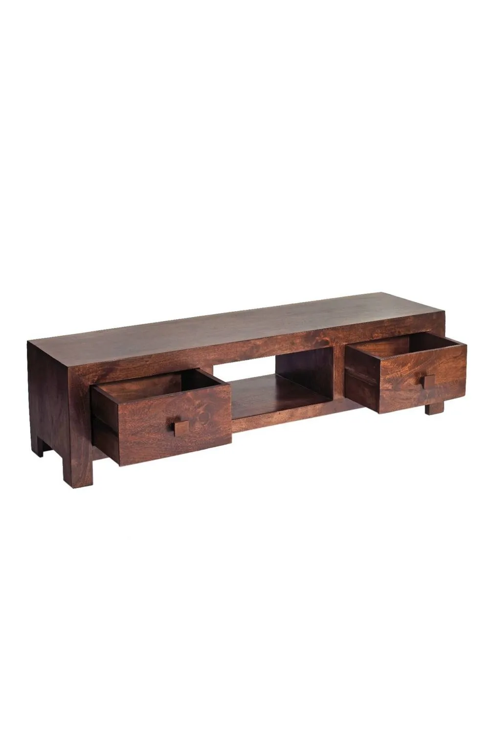 IH Design Southborough Mango Solid Wood Plasma Media Unit with Drawers in Brown 3