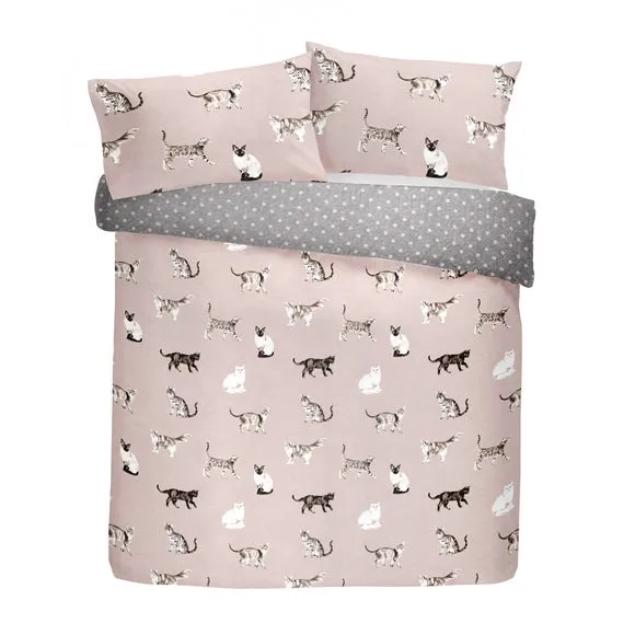 Fusion Cats Reversible Duvet Cover and Pillowcase Set 4