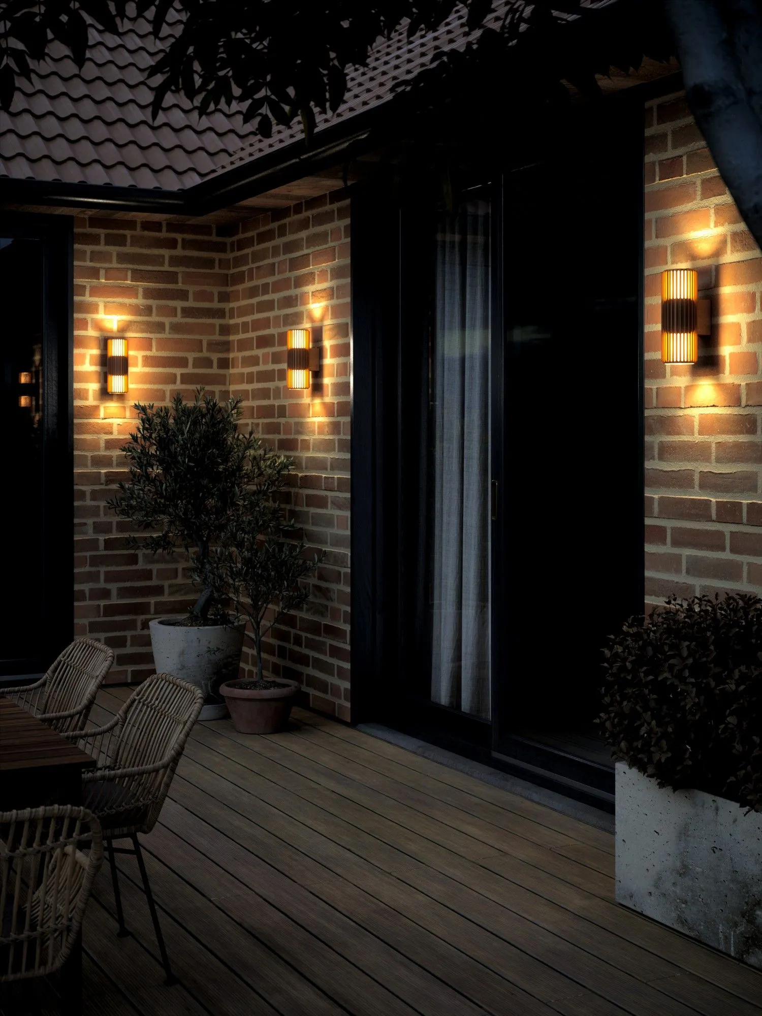 Nordlux Aludra Outdoor Wall Light Brown Metal Garden E27 IP54 Mains 5