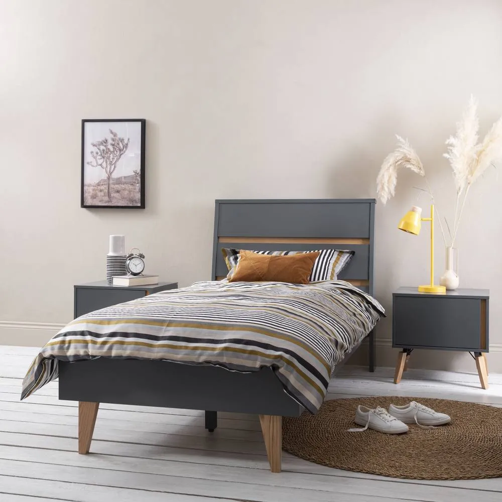 Nöa and Nani Otto Single Bed Frame in Grey