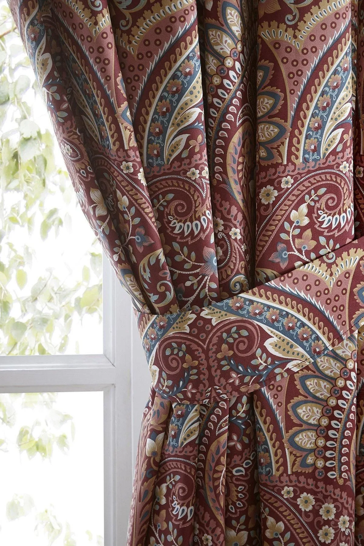 Dreams & Drapes 'Palais' Pair of Pencil Pleat Curtains With Tie-Backs 2