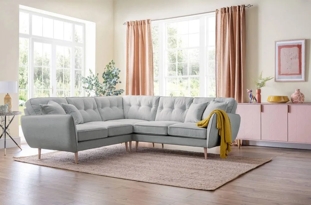 The Great Sofa Company Ailis 2 Corner 2 Faro Ashen in Light Grey