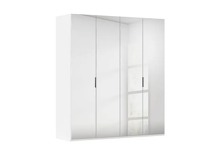 Formes 4 Door Bifold Wardrobe with Mirror Doors - White