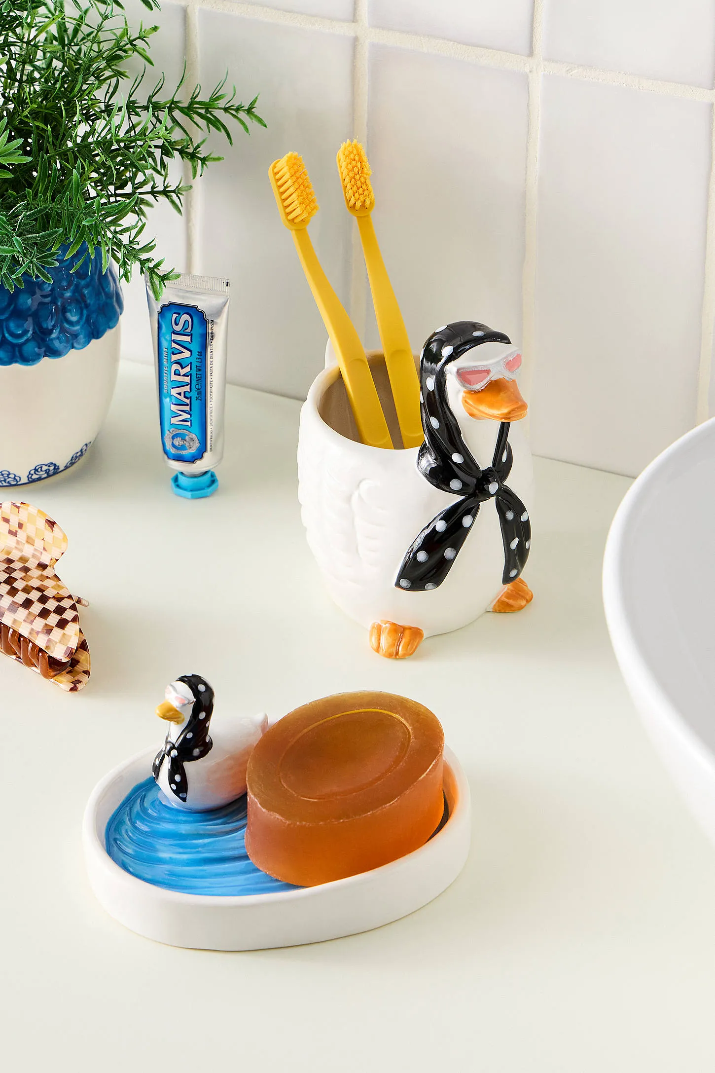 Silly Goose Soap Dish - White 2