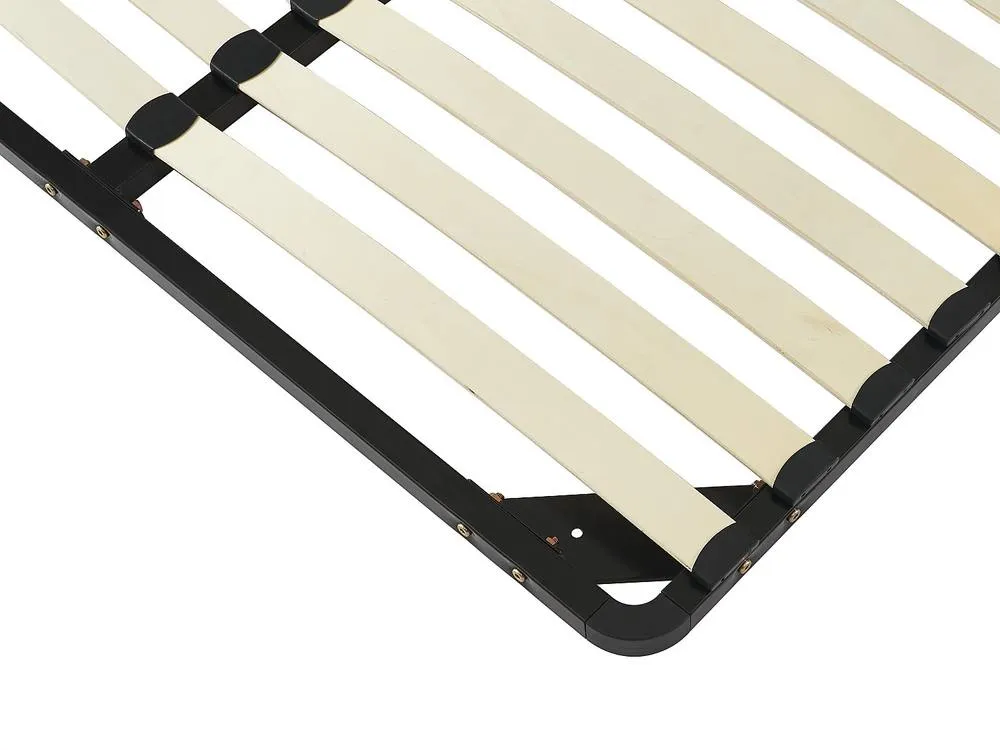 Vente-unique Slatted Bed Base Frame 200 X 200 Cm - 3X19 Slats - With Legs - Black 4