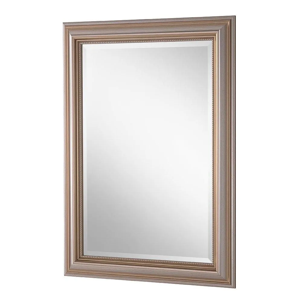 Yearn Mirrors Classic Champagne Beaded Mirror 131x108cm in Silver 4
