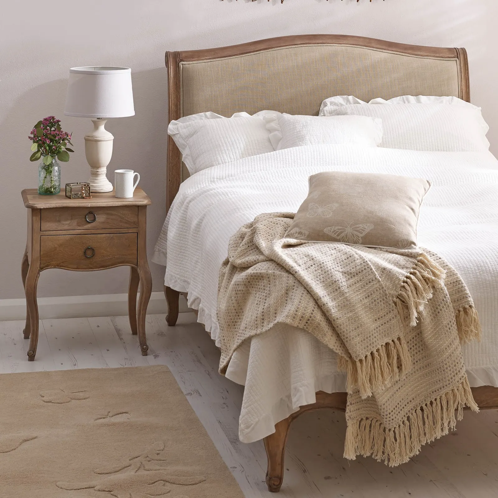 Amelie Upholstered Bedstead Brown