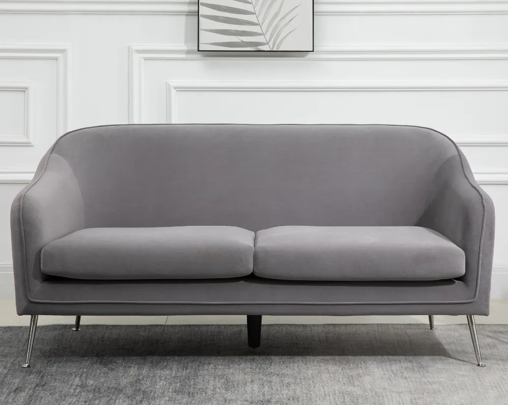 Novello Grey Fabric 3 Seater Sofa