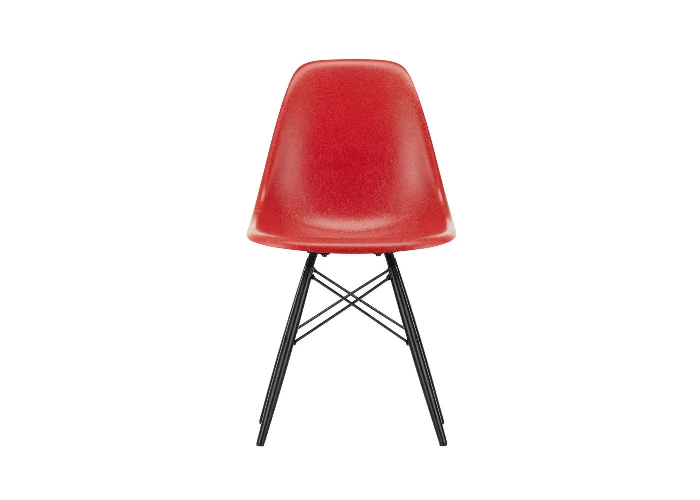 Vitra Eames Fibreglass Chair DSW Eames Classic Red 30 Black Maple 05 Glides