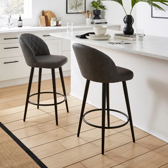 Astrid Bar Stool, Faux Leather 2