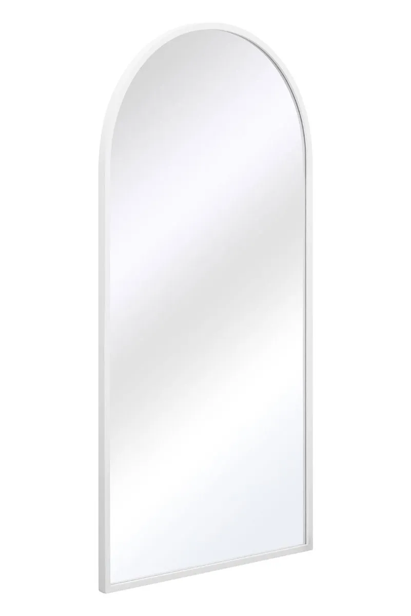 MirrorOutlet White Framed Arched Leaner/Wall Mirror 63" X 31" (160CM X 80CM) 6