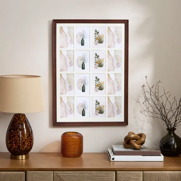 Mango Wood 16 Aperture Multi Photo Frame 1