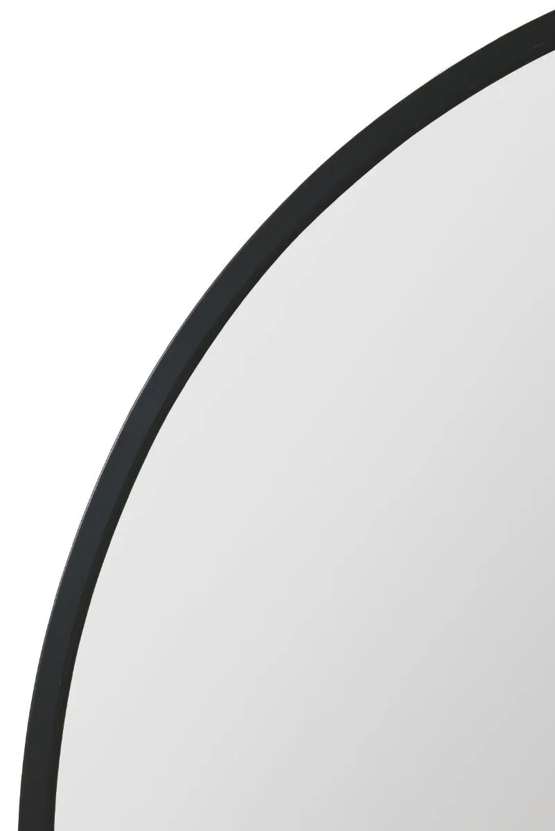 MirrorOutlet Black Metal Framed Arched Wall Mirror 49" X 35" (125CM X 90CM) 4