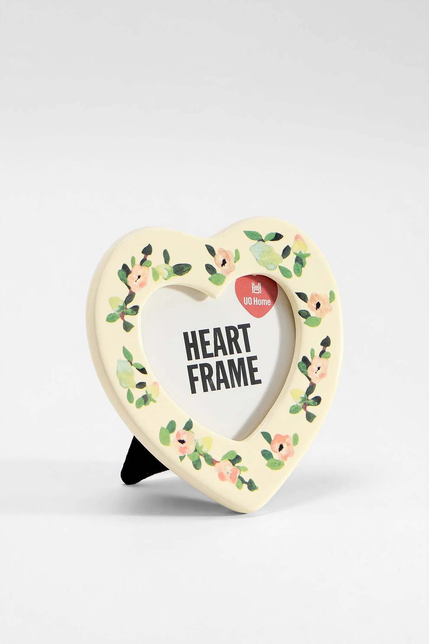 UO Vintage Floral Heart Photo Frame - White ALL 2