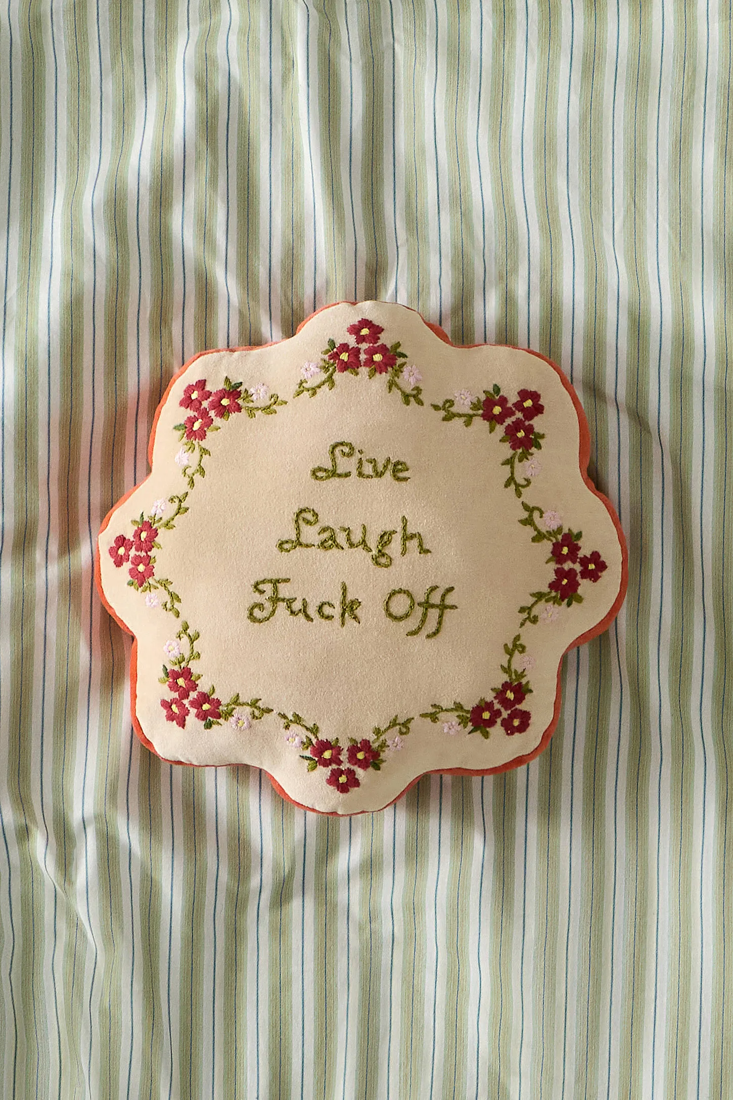 Live Laugh F*ck Off Cushion - Orange