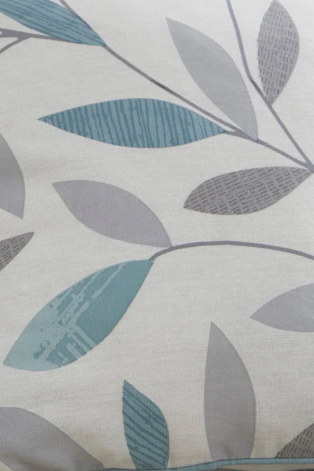 Fusion 'Beechwood' Classic Leaf Trail Print 100% Cotton Filled Cushion in Duck Egg Blue 4