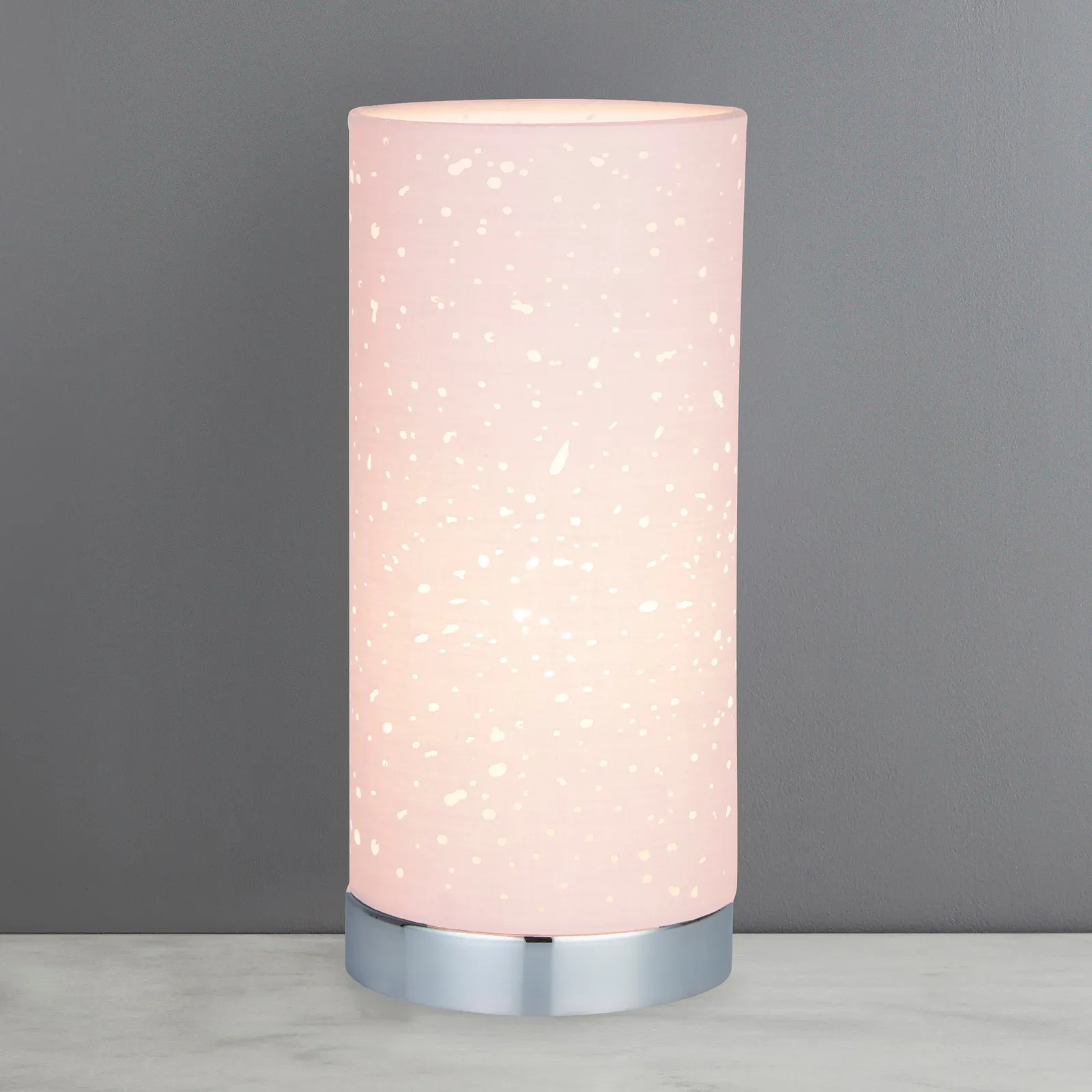 Celano Pink Table Lamp Chrome and Pink