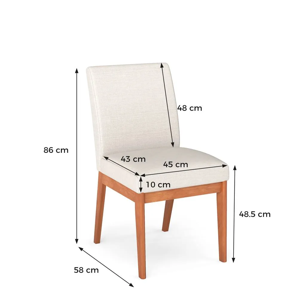 Costway 2PCS Modern Kitchen Dining Chair Upholstered Armless Accent Chair in Beige 2