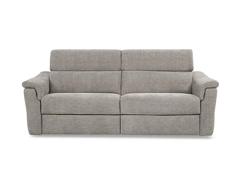 Bella 3 Seater Fabric Recliner Sofa with Headrests and Power Lumbar
