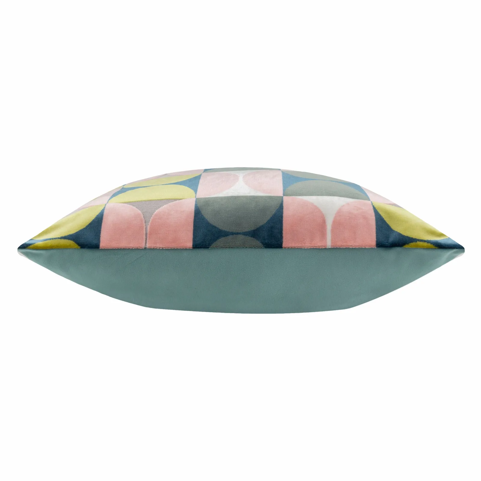 Paoletti Bardot Cut Velvet Retro Cushion in Pink 4