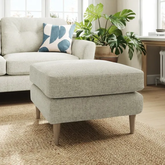 Sven Chunky Chenille Footstool 1