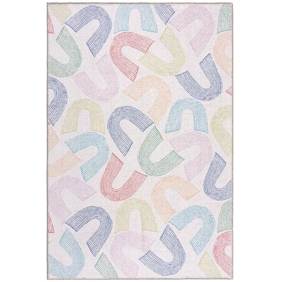 Rainbow Multicoloured Washable Rug 5