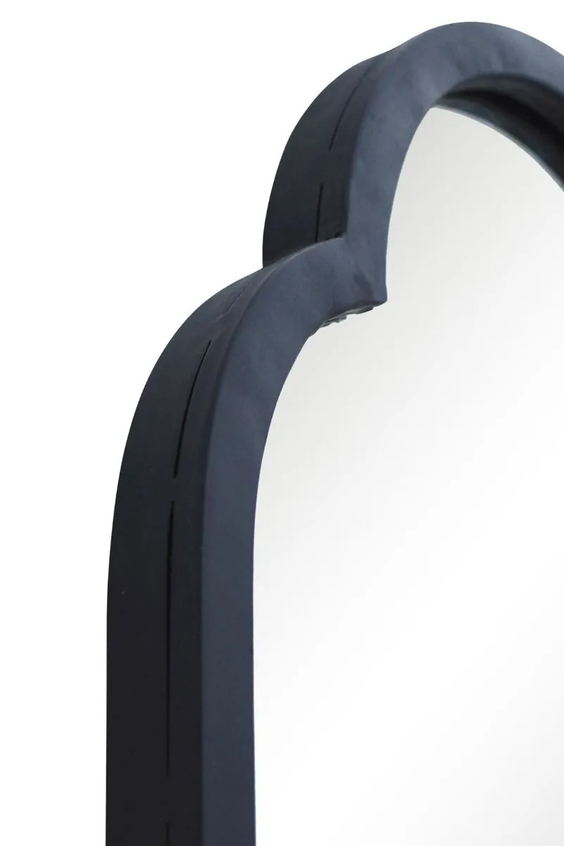 MirrorOutlet Black Metal Framed Double Arched Oval Garden Wall Mirror 102 X 35.5CM 5