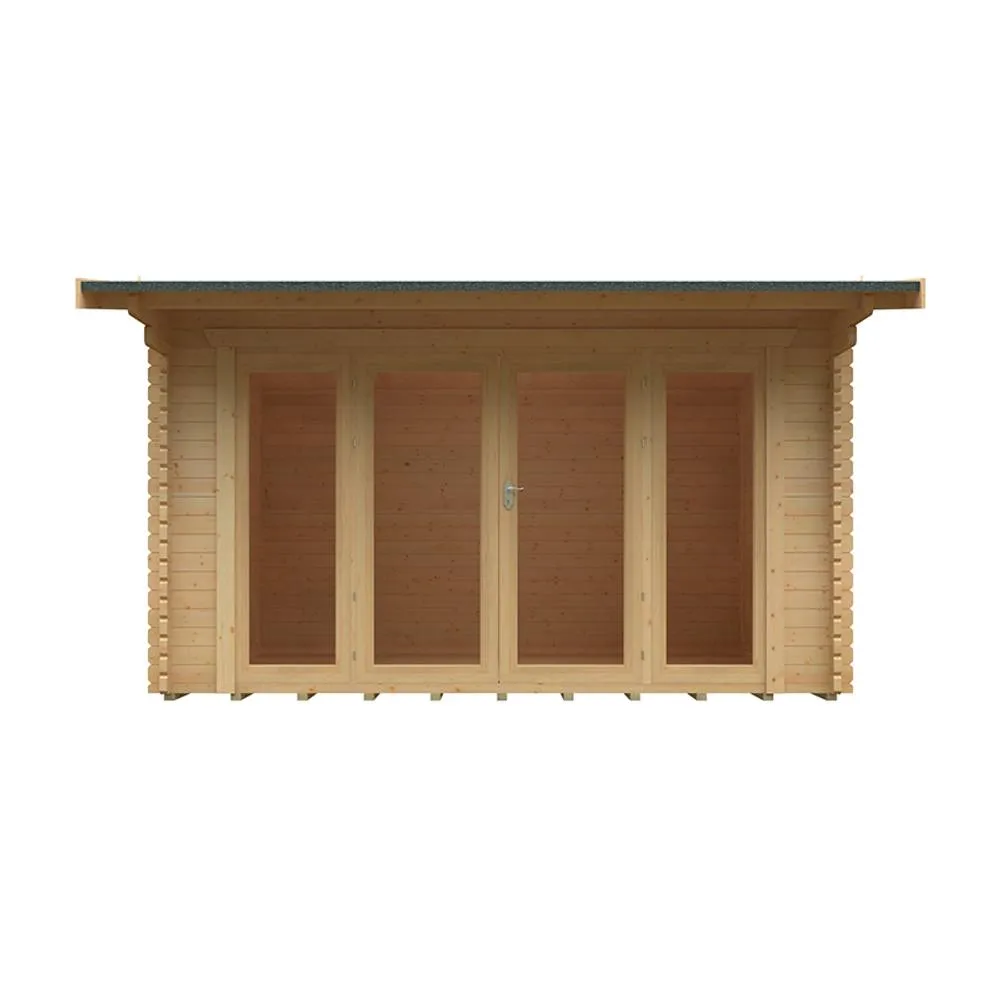 Buttercup Farm 14x10 The Highclere 44mm Cabin - L415 x W295 x H247 cm in Natural