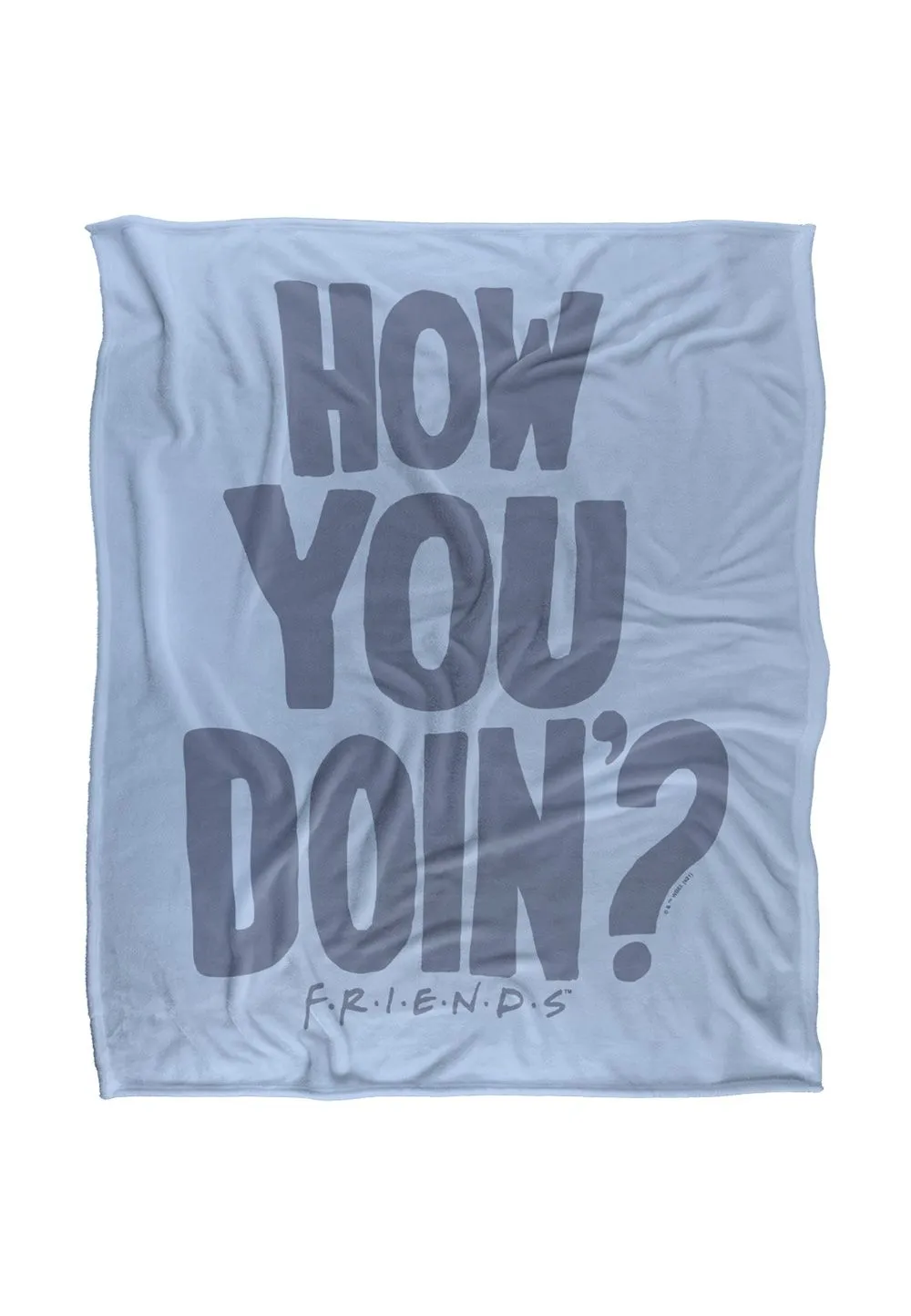 Warner Brothers Friends Joey Tribbiani Classic Silky Touch Super Soft Throw Blanket in White
