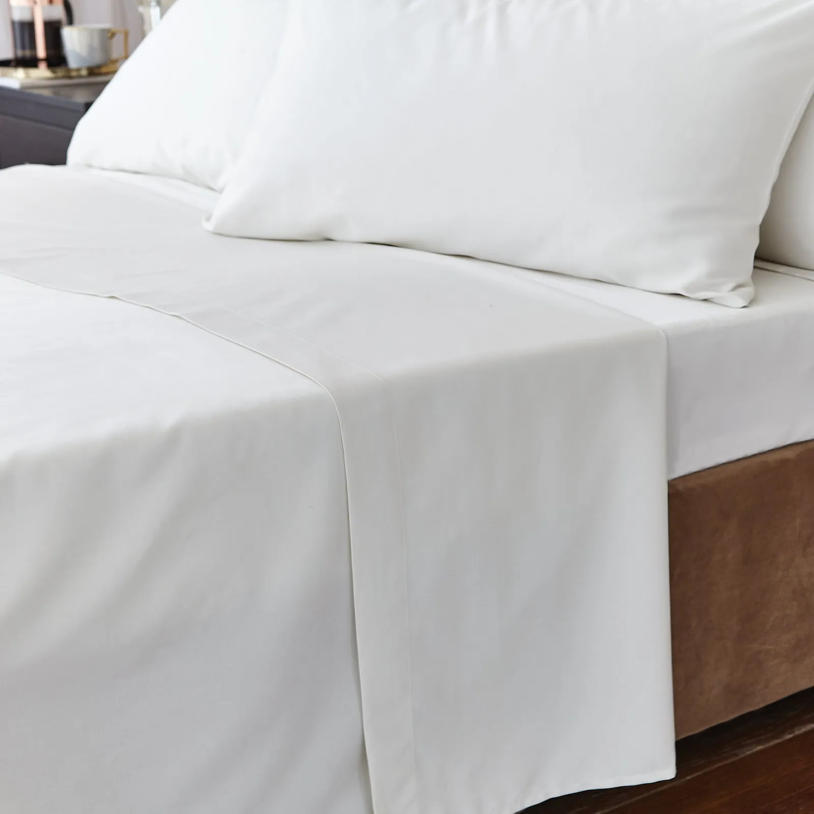Hotel 230 Thread Count 100% Cotton Sateen Flat Sheet