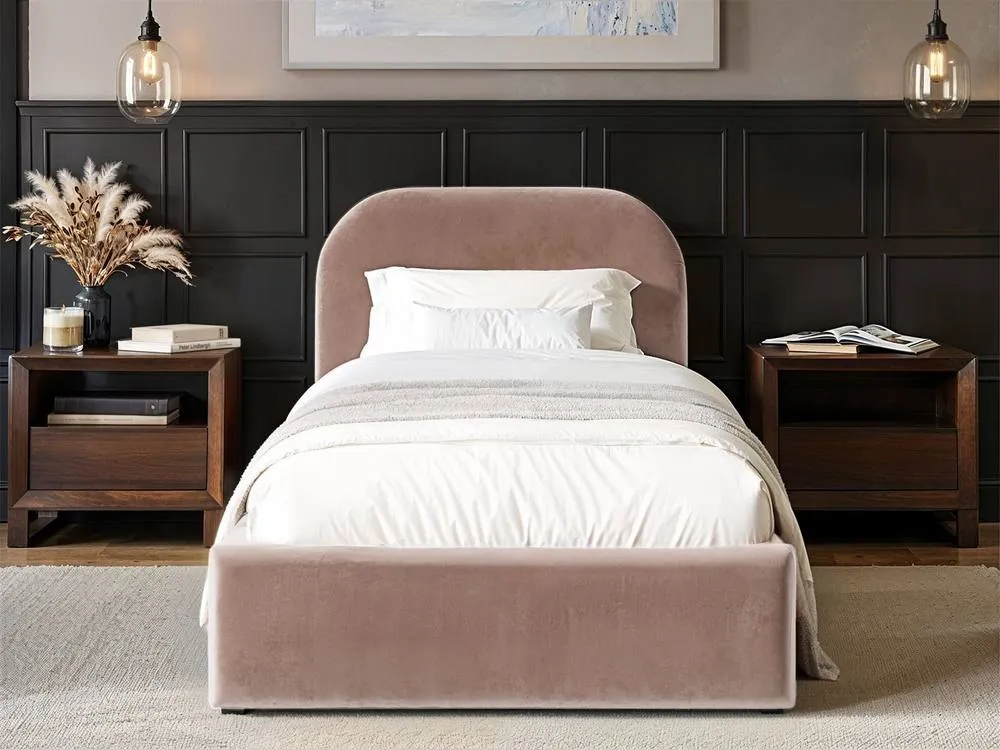 Flair Alba Single Ottoman Bed in Pink 2
