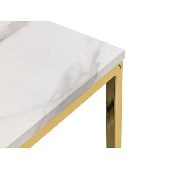 Return - Scala 4 Seater Rectangular Dining Table, Gold 4