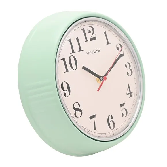 Hometime Retro Round Metal Wall Clock 2