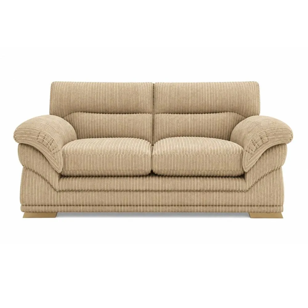 Bliss Furniture Amalfi 2 Seater Claude Sofa Modern Plush Fabric in Beige