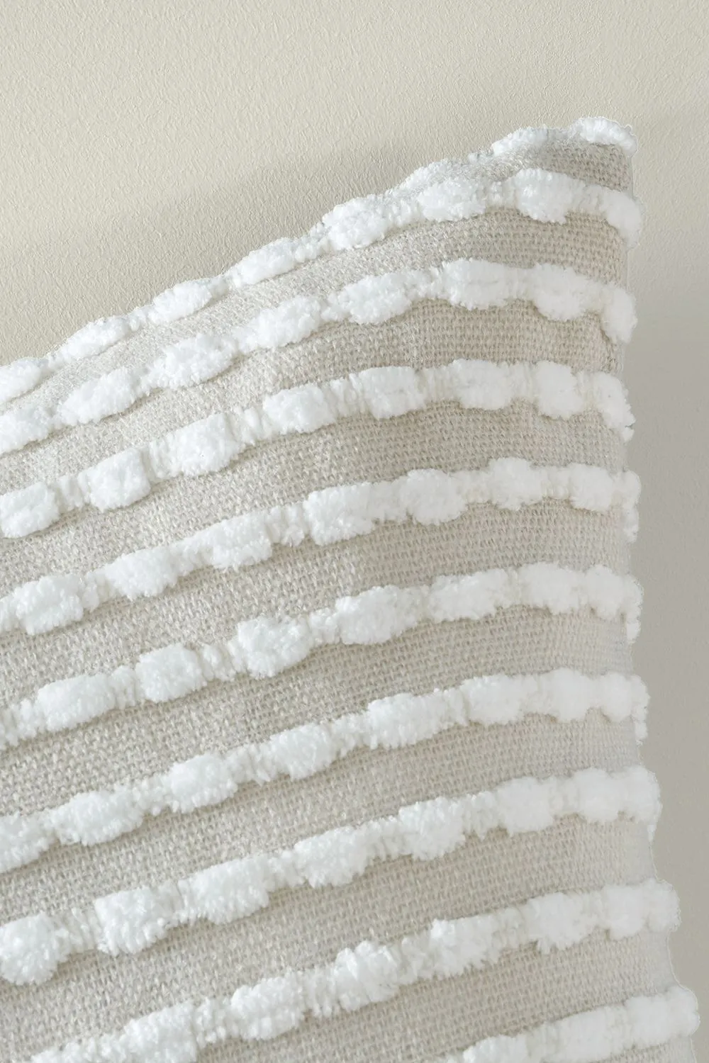 Catherine Lansfield 'Stab Stitch' Cushion in Natural 2