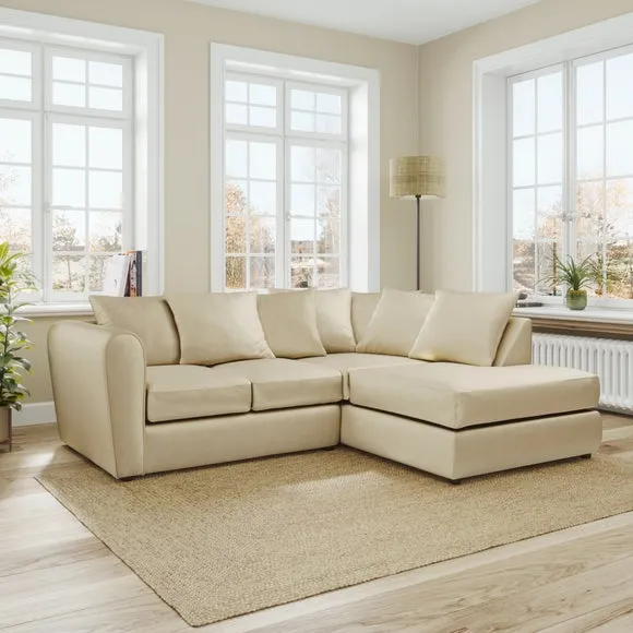 Blake Curved Arm Opulent Velvet Corner Chaise Sofa