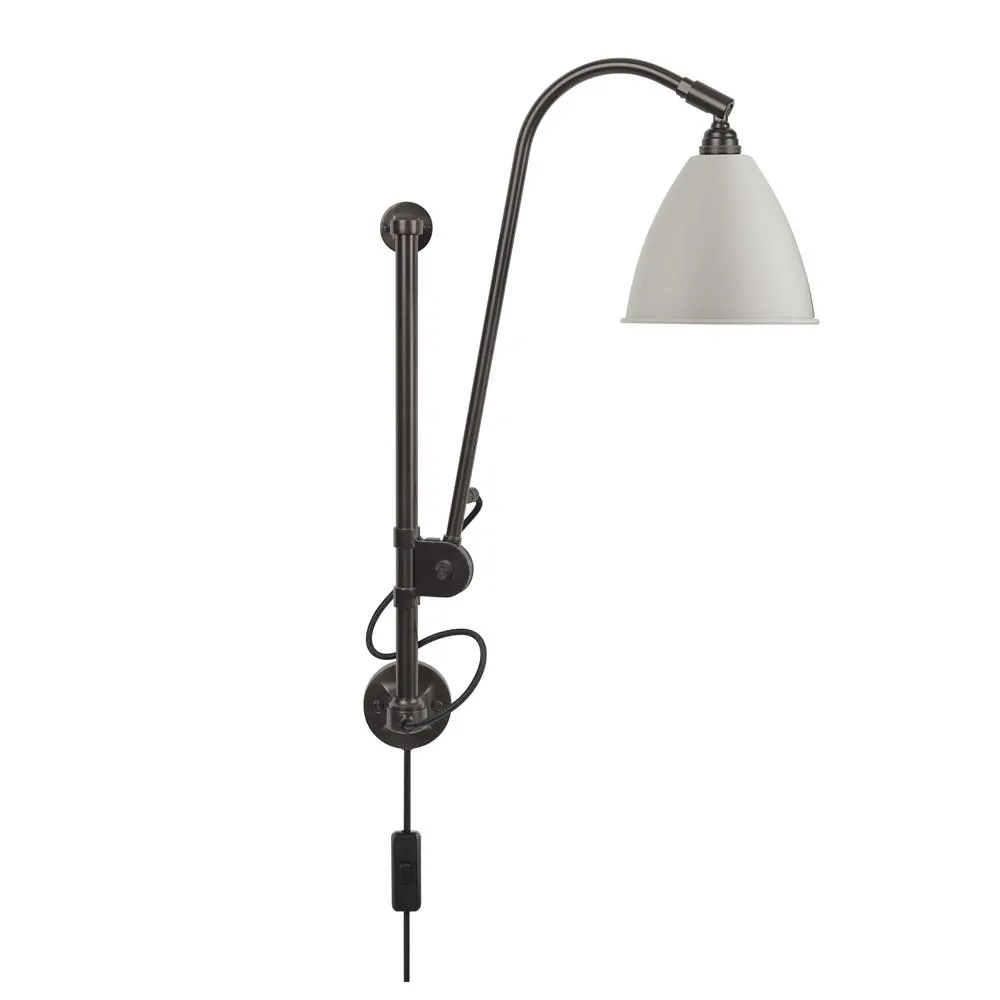 Gubi Bestlite BL5 Wall Lamp Black Brass Base Classic White Shade 2