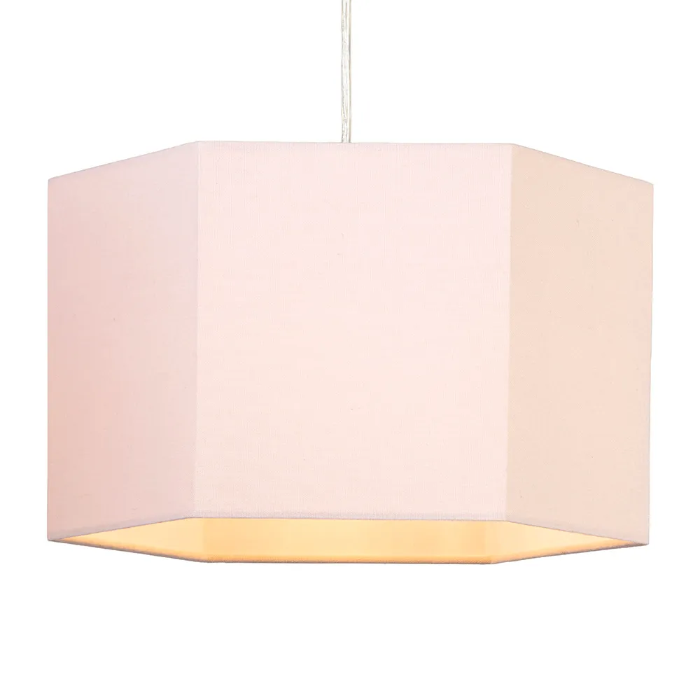 Glow Hexagon Ceiling Light Shade, Pink