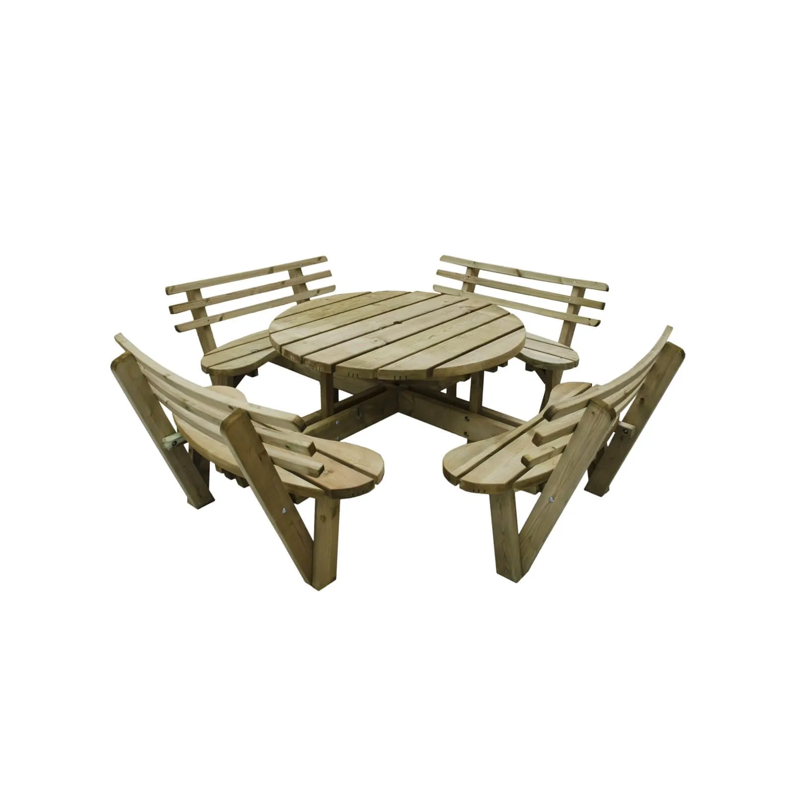 Forest Circular Picnic Table with Seat Backs